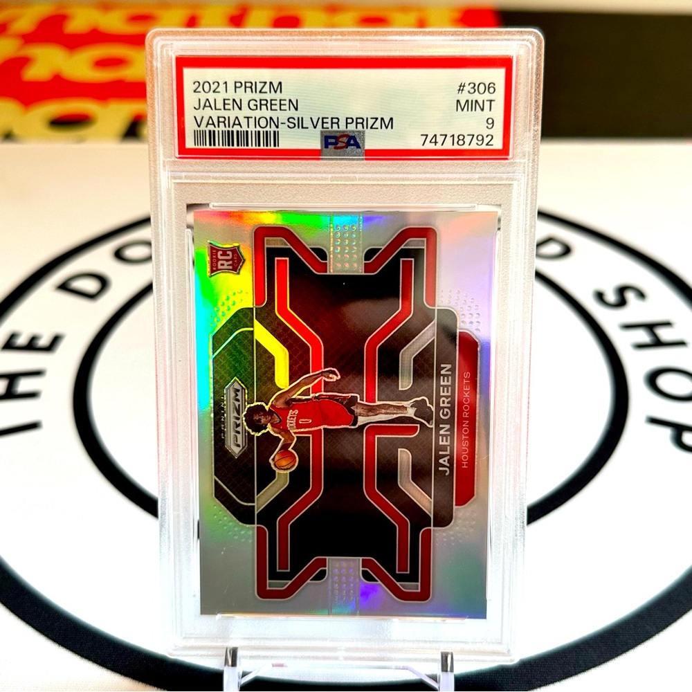 2021 PRIZM JALEN GREEN VARIATION-SILVER PRIZM PSA 9 MINT ROCKETS ROOKIE NBA
